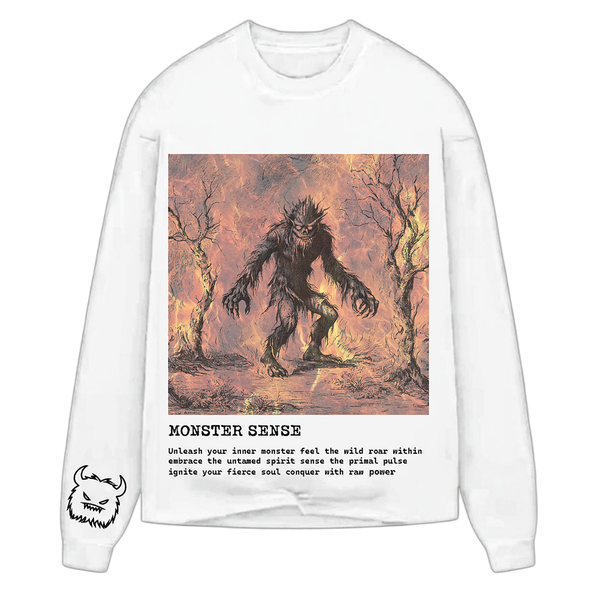 Red Burning Monster Sweatshirt
