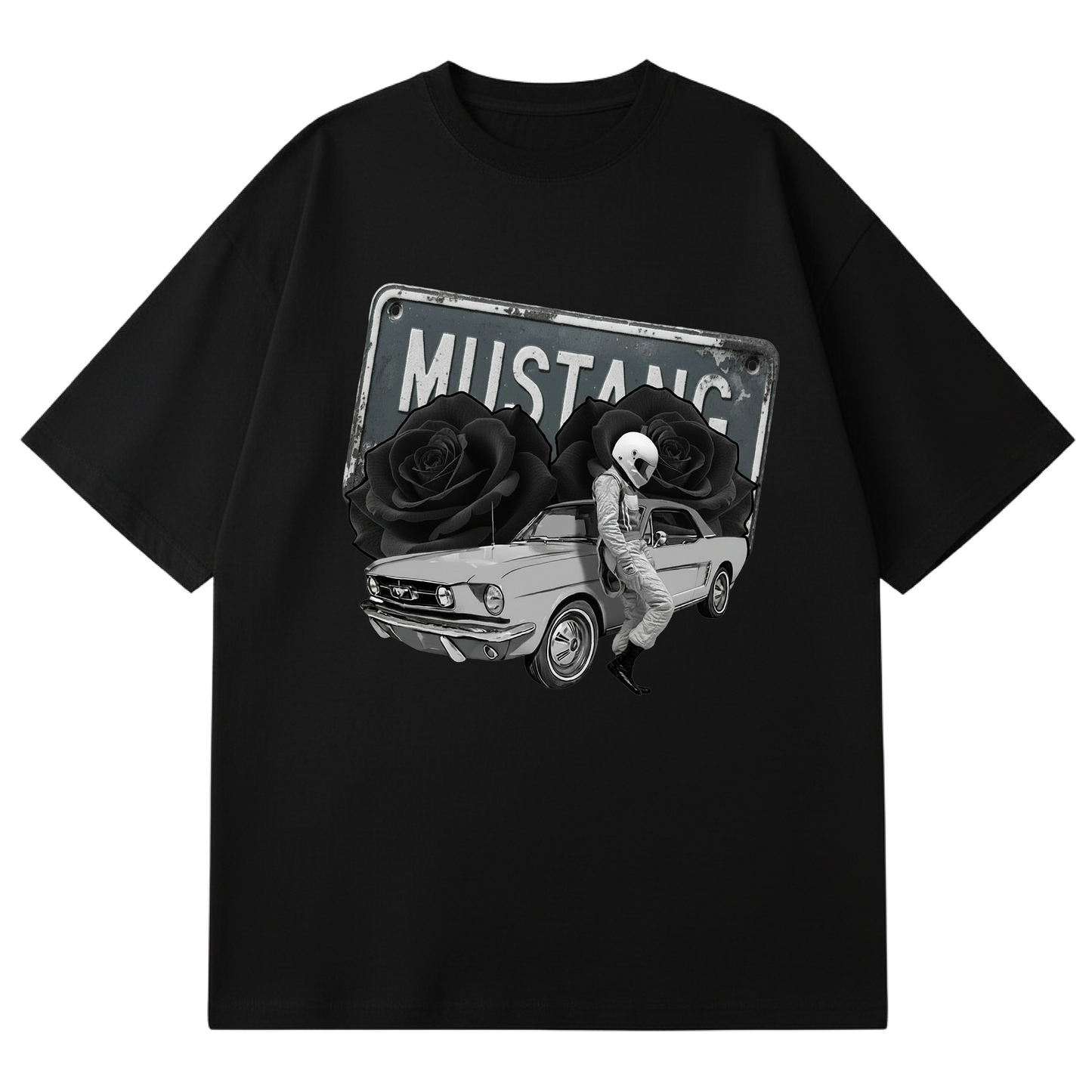 BLACK LEMONADE CORE - MOTHER'S PETALS - BLACK ROSE GREY CAR DRIVER (BLACK)