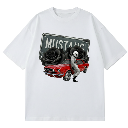 BLACK LEMONADE CORE - MOTHER'S PETALS - BLACK ROSE RED CAR DRIVER (WHITE)