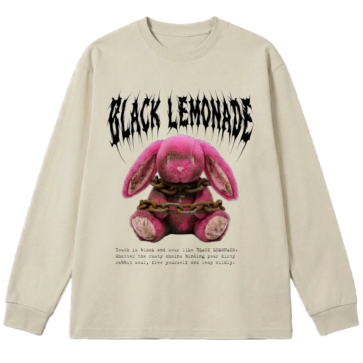 BLACK LEMONADE CORE - FREE YOUR PLUSH - CHAINED BUNNY (KHAKI)