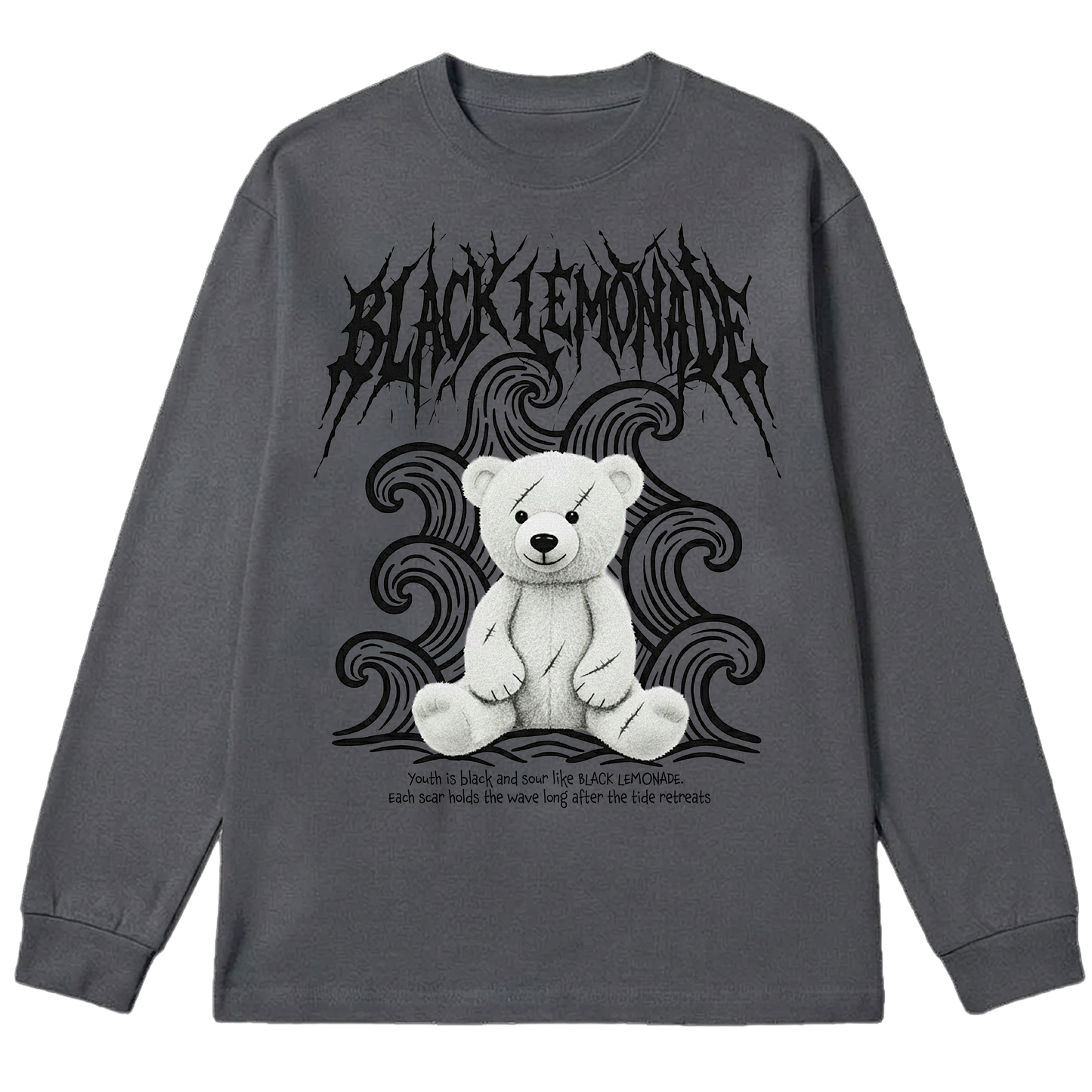 BLACK LEMONADE CORE - FREE YOUR PLUSH - KANAGAWA BEAR (DARK GREY)