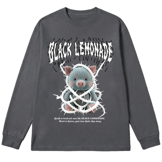 BLACK LEMONADE CORE - FREE YOUR PLUSH - THORN PIGGY (DARK GREY)