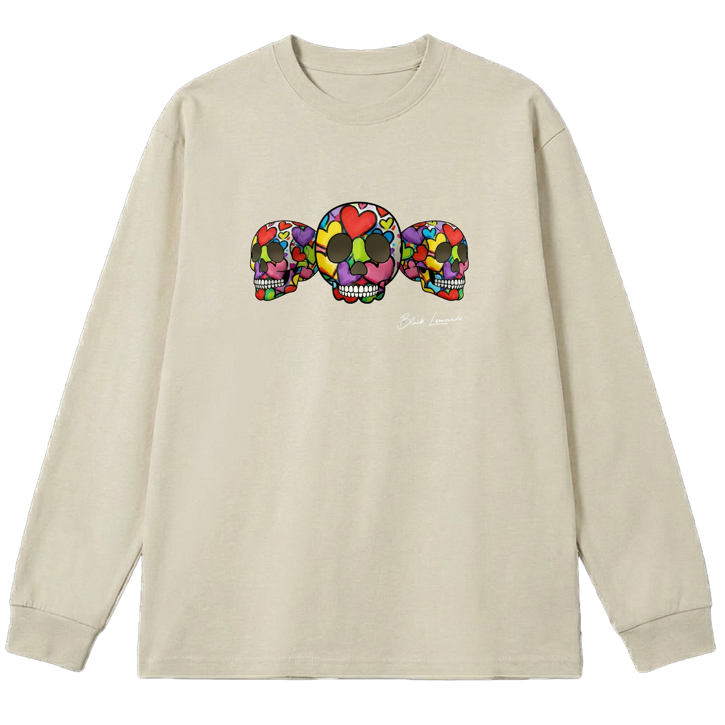 BLACK LEMONADE CORE - CAGED BUTTERFLY - BLOSSOM SKULL (KHAKI)