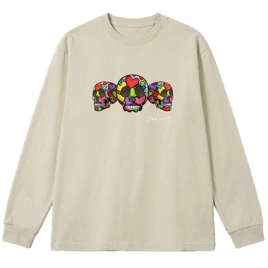 BLACK LEMONADE CORE - CAGED BUTTERFLY - BLOSSOM SKULL (KHAKI)