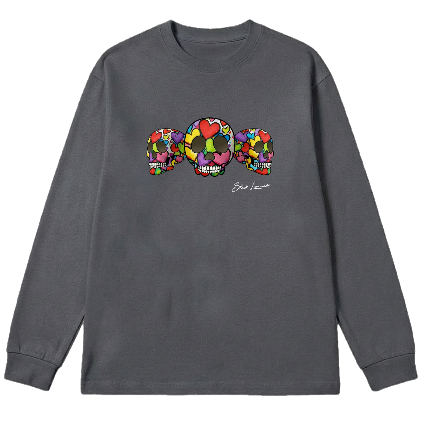 BLACK LEMONADE CORE - CAGED BUTTERFLY - BLOSSOM SKULL (DARK GREY)