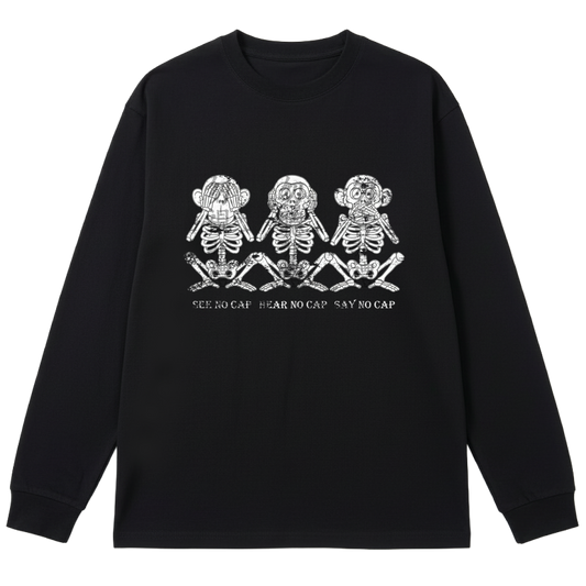 BLACK LEMONADE CORE - SEE:NO:CAP / HEAR:NO:CAP / SAY:NO:CAP - MONKEY (BLACK)