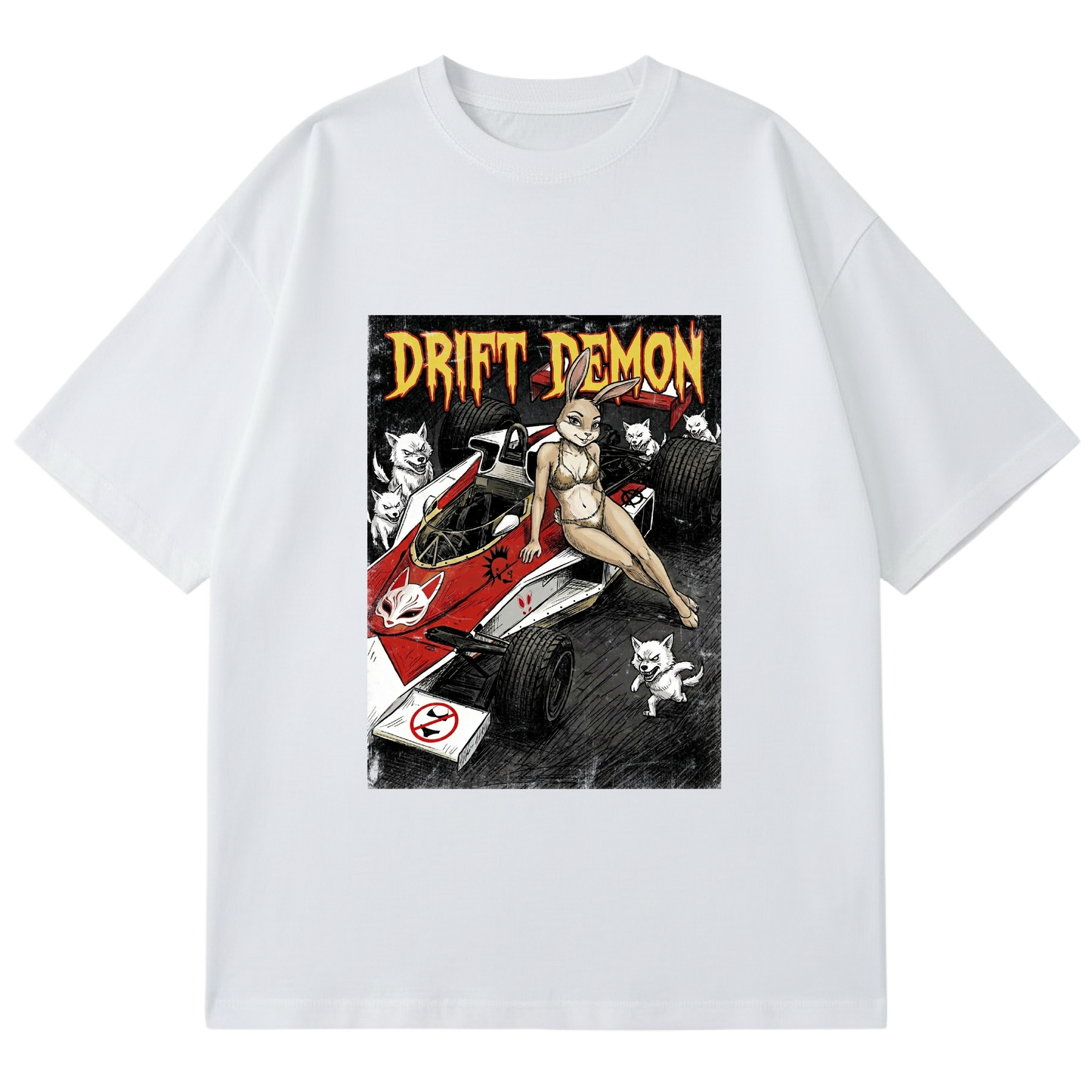 DRIFT DEMON - PIT LANE MONSTER CREW - USAGI & KITSUNE (WHITE)