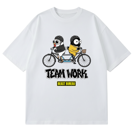 BEAST BUREAU - TEAM WORK - UNTANDEM BICYCLE (WHITE)