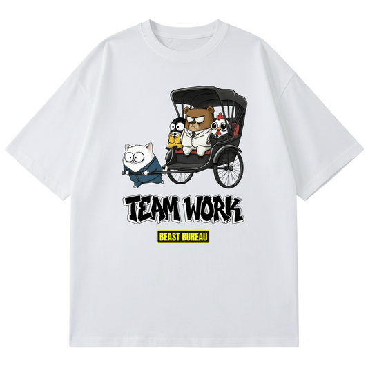 BEAST BUREAU - TEAM WORK - 1% RICKSHAW (WHITE)