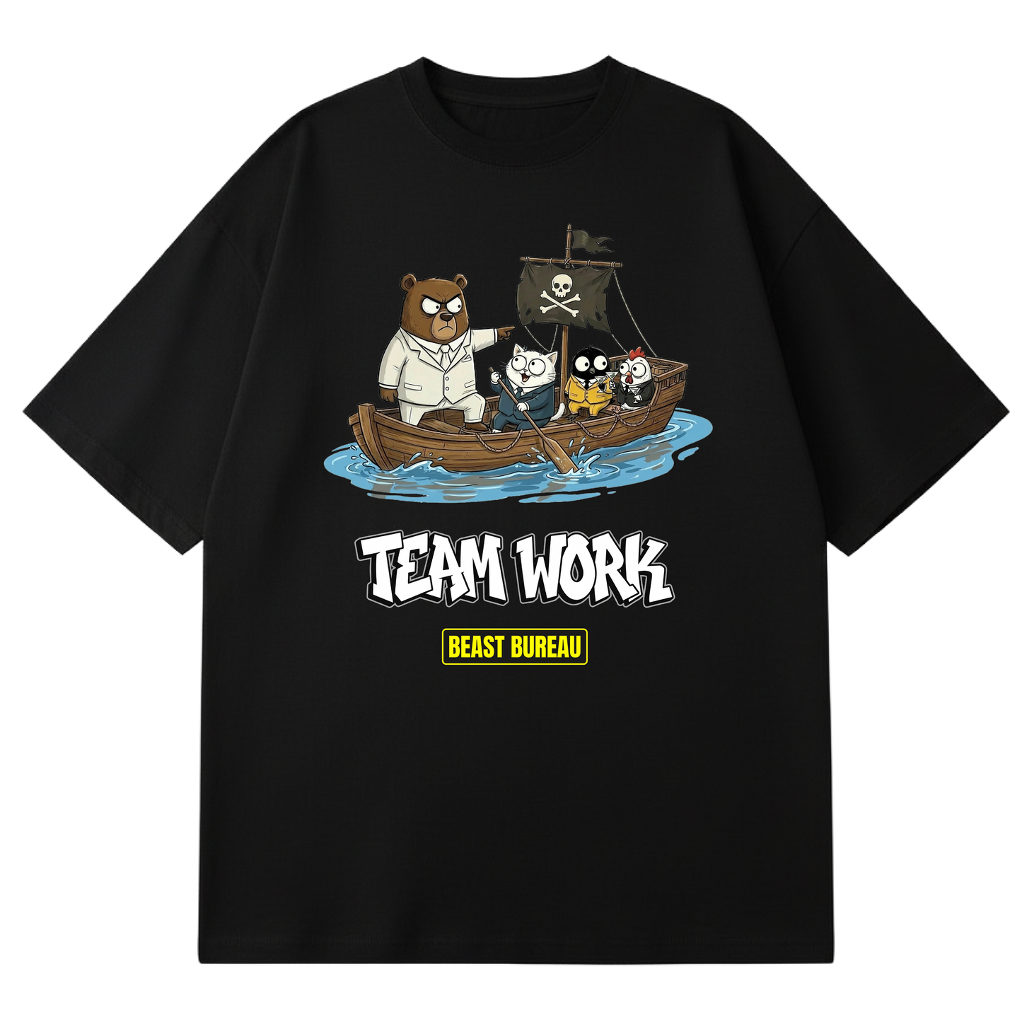 BEAST BUREAU - TEAM WORK - PADDLING THE PIRATE BOAT (BLACK)
