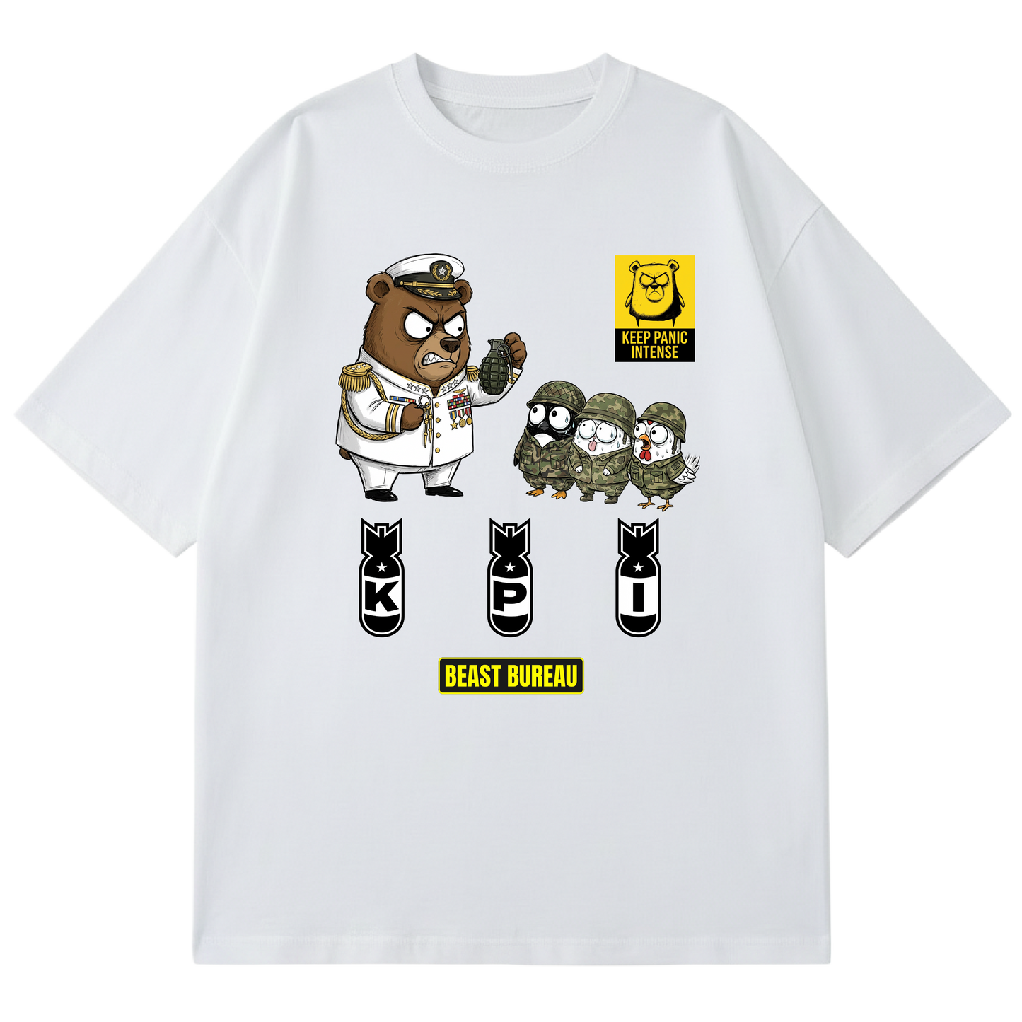 BEAST BUREAU - K.P.I. - KEEP PANIC INTENSE (WHITE)
