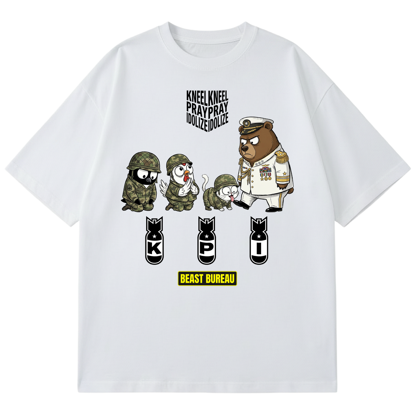BEAST BUREAU - K.P.I. - KNEEL. PRAY. IDOLIZE. (WHITE)