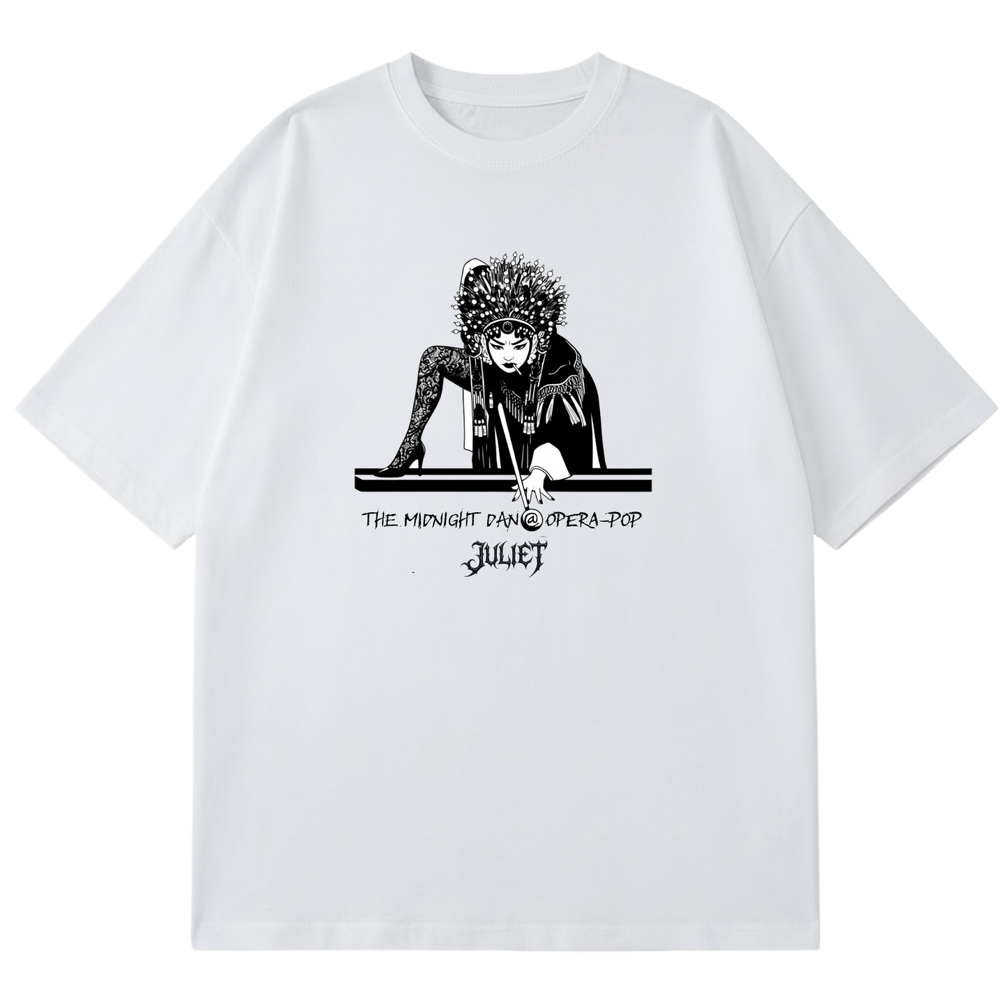 JULIET - SNOOKER QUEEN - B&W (WHITE)