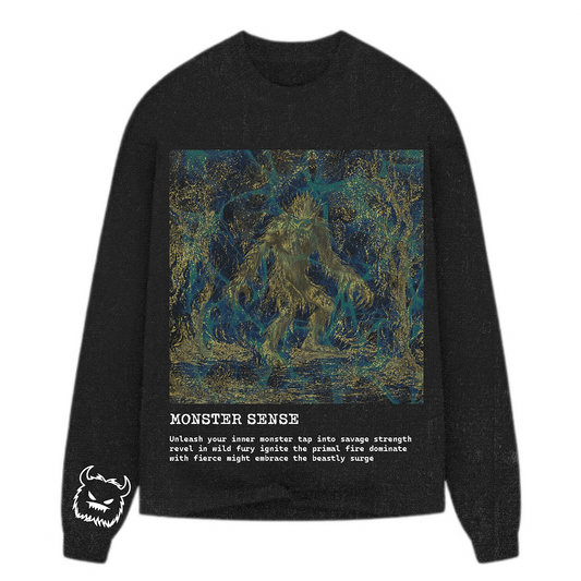 Blue Burning Monster Sweatshirt