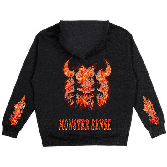 Monster Red Hot Flame Hoddies